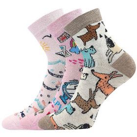 Lonka® ponožky Dedotik mix holka | 35-38 (23-25) D - 3 páry