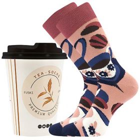 Lonka® ponožky Tea socks vzor 1: černý čaj | 38-41 (25-27) 1 1 ks