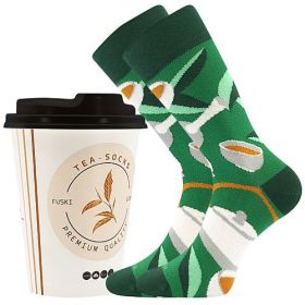 Lonka® ponožky Tea socks vzor 2: zelený čaj | 38-41 (25-27) 2 1 ks, 42-45 (28-30) 2 1 ks