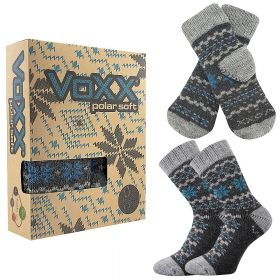 VoXX® ponožky Trondelag set norský vzor antracit melé | 35-38 (23-25) 1 ks, 39-42 (26-28) 1 ks