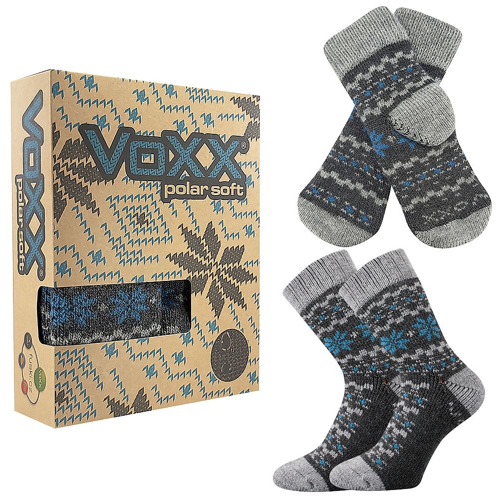 VoXX® ponožky Trondelag set norský vzor antracit melé