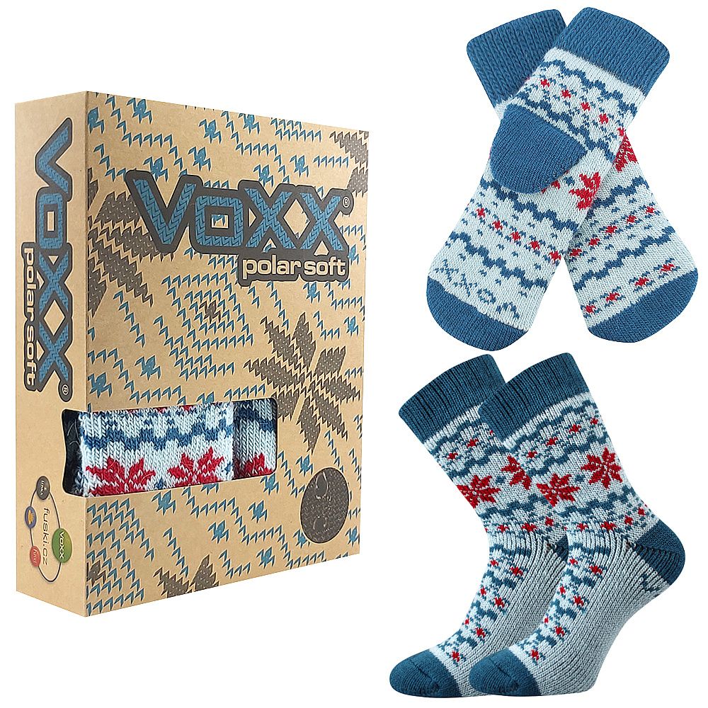 VoXX® ponožky Trondelag set norský vzor azurová