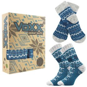 VoXX® ponožky Trondelag set norský vzor petrolejová | 35-38 (23-25) 1 ks, 39-42 (26-28) 1 ks