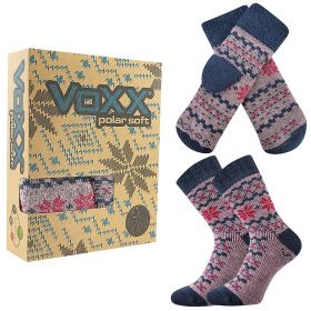 VoXX ponožky Trondelag set norský vzor starorůžová | 35-38 (23-25) 1 ks, 39-42 (26-28) 1 ks