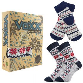 VoXX® ponožky Trondelag set norský vzor světle šedá melé | 35-38 (23-25) sv.šedá 1 ks