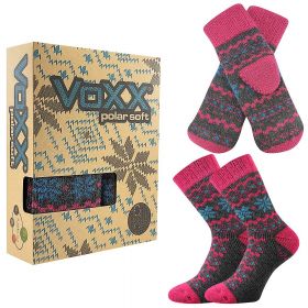 VoXX® ponožky Trondelag set norský vzor tmavě šedá melé | 35-38 (23-25) tm.šedá 1 ks, 39-42 (26-28) tm.šedá 1 ks