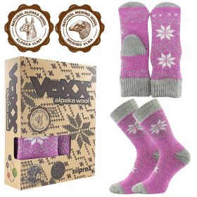VoXX® ponožky Alta set norský vzor růžová | 35-38 (23-25) 1 pack, 39-42 (26-28) 1 pack