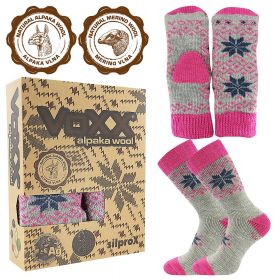 VoXX® ponožky Alta set norský vzor šedá | 35-38 (23-25) 1 pack, 39-42 (26-28) 1 pack