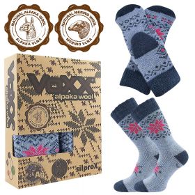 VoXX® ponožky Alta set norský vzor světle modrá