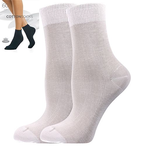 Lady B ponožky COTTON socks 60 DEN bianco