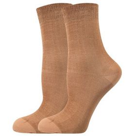 Lady B ponožky COTTON socks 60 DEN beige