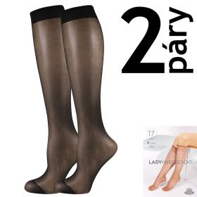 Lady B podkolenky LADY knee-socks 17 DEN / 2 páry nero | uni 1 ks