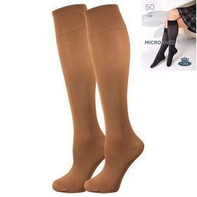 Lady B podkolenky MICRO knee-socks 50 DEN beige | uni 1 pár