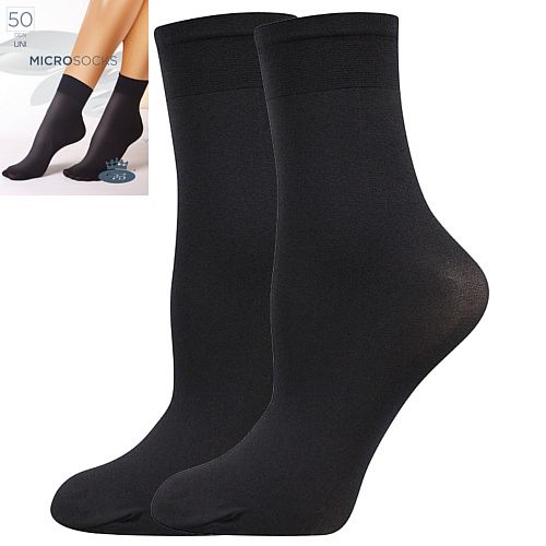 Lady B ponožky MICRO socks 50 DEN nero