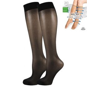 Lady B podkolenky RELAX knee-socks 20 DEN nero | uni 1 pár
