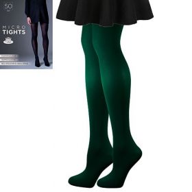 Lady B punčochové kalhoty MICRO tights 50 DEN eden zelená/tmavá