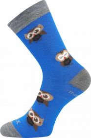 VoXX ponožky Sovik sovičky modrá | 20-24 (14-16) 1 pár, 25-29 (17-19) 1 pár, 30-34 (20-22) 1 pár, 35-38 (23-25) 1 pár