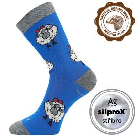 VoXX ponožky Vlněnka dětská ovečky modrá