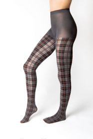 Lady B vzorované punčochové kalhoty Sara 20/40 DEN kostka | S/158-164/100 1 ks, M/164-170/108 1 ks, L/170-176/116 1 ks, XL/176-182/116 1 ks