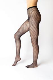 Lady B vzorované punčochové kalhoty síťované Arianna nero | S-M 1 ks, L-XL 1 ks