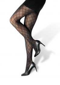 Lady B punčochové kalhoty vzorované Alessia 50 DEN nero | S/158-164/100 1 ks, M/164-170/108 1 ks, L/170-176/116 1 ks, XL/176-182/116 1 ks