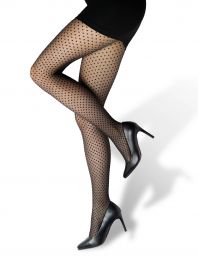 Lady B punčochové kalhoty vzorované Federica 20 DEN nero | S/158-164/100 1 ks, M/164-170/108 1 ks, L/170-176/116 1 ks, XL/176-182/116 1 ks