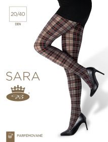 Lady B punčochové kalhoty vzorované Sara 20/40 DEN kostka
