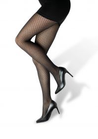 Lady B punčochové kalhoty vzorované Silvia 40 DEN nero | S/158-164/100 1 ks, M/164-170/108 1 ks, L/170-176/116 1 ks, XL/176-182/116 1 ks