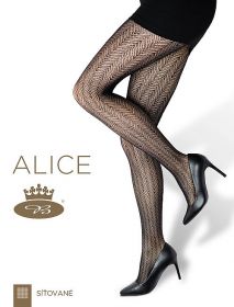 Lady B punčochové kalhoty vzorované Alice nero