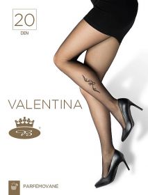 Lady B punčochové kalhoty vzorované Valentina 20 DEN nero