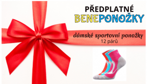 Sportovní DÁMSKÉ ponožky VoXX - PŘEDPLATNÉ (12 párů ve 4 zásilkách/rok) BENEPONOŽKY