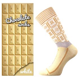 Lonka® ponožky Chocolate čokoláda | 38-41 (25-27) white 1 ks