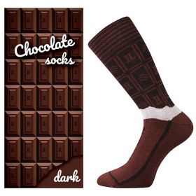 Lonka® ponožky Chocolate čokoláda | 42-45 (28-30) dark 1 ks