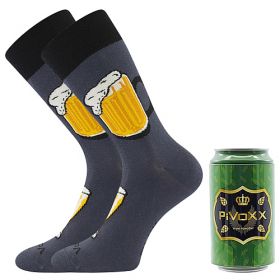VoXX® ponožky PiVoXX + plechovka navíc pivo vzor B