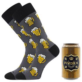 VoXX® ponožky PiVoXX + plechovka navíc pivo vzor A