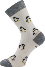 VoXX® ponožky Sněženka tučňáci bílá