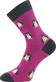 VoXX® ponožky Sněženka tučňáci fuxia