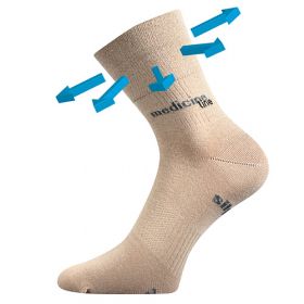 VoXX® ponožky Mission Medicine béžová | 39-42 (26-28) 1 pár, 43-46 (29-31) 1 pár, 47-50 (32-34) 1 pár