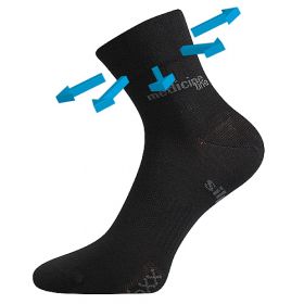 VoXX® ponožky Mission Medicine černá | 35-38 (23-25) 1 pár, 39-42 (26-28) 1 pár, 47-50 (32-34) 1 pár