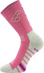 VoXX® ponožky Virgo tmavě růžová melé | 35-38 (23-25) tm.růžová 1 pár, 39-42 (26-28) tm.růžová 1 pár