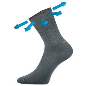 VoXX® ponožky Corsa Medicine tmavě šedá | 39-42 (26-28) 1 pár, 43-46 (29-31) 1 pár, 47-50 (32-34) 1 pár