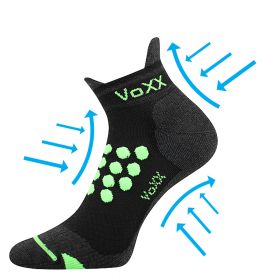 VoXX® ponožky Sprinter černá | 35-38 (23-25) 1 pár, 39-42 (26-28) 1 pár, 43-46 (29-31) 1 pár