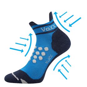 VoXX® ponožky Sprinter modrá | 35-38 (23-25) 1 pár, 39-42 (26-28) 1 pár, 43-46 (29-31) 1 pár