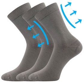 Lonka® ponožky Drmedik šedá | 35-38 (23-25) 3 páry, 39-42 (26-28) 3 páry, 43-46 (29-31) 3 páry