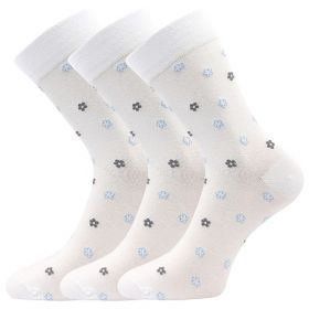 Lonka® ponožky Flowrana kytky bílá | 35-38 (23-25) 3 páry, 39-42 (26-28) 3 páry