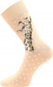Lonka® ponožky Foxana žirafy meruňková