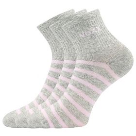 VoXX® ponožky Boxana pruhy světle šedá melé