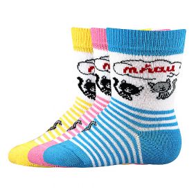 Boma® ponožky Mia kočky | 14-17 (9-11) mix 3 páry, 18-20 (12-14) mix 3 páry